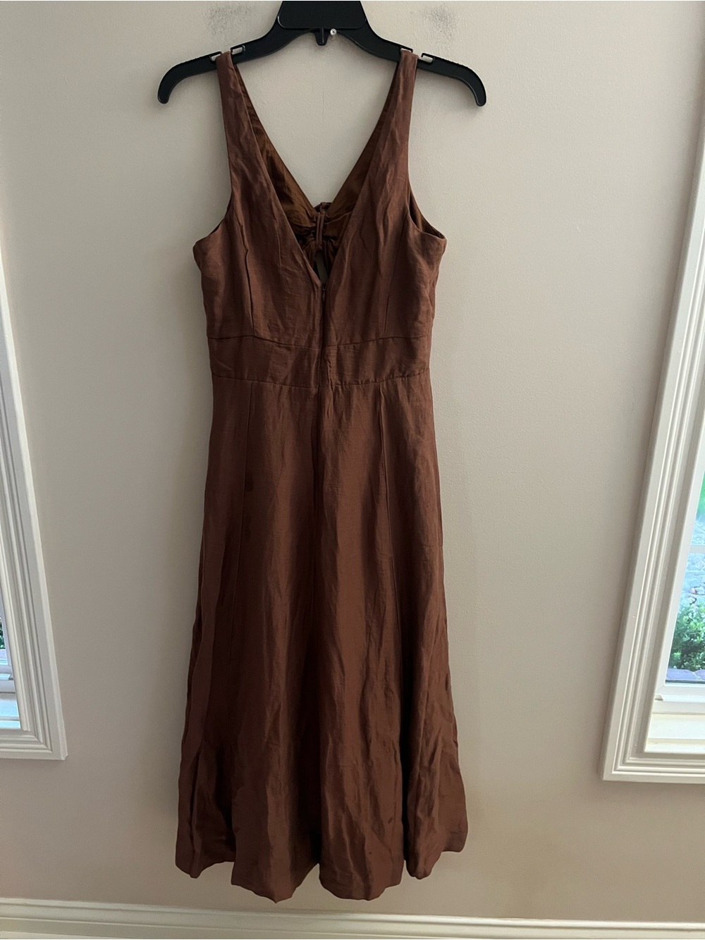 NWOT-Banana Republic Factory Brown Midi Dress, Size 8 - Picture 3 of 4